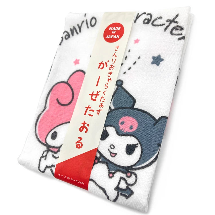 日本製 Sanrio 可愛擊掌圖案紗布毛巾