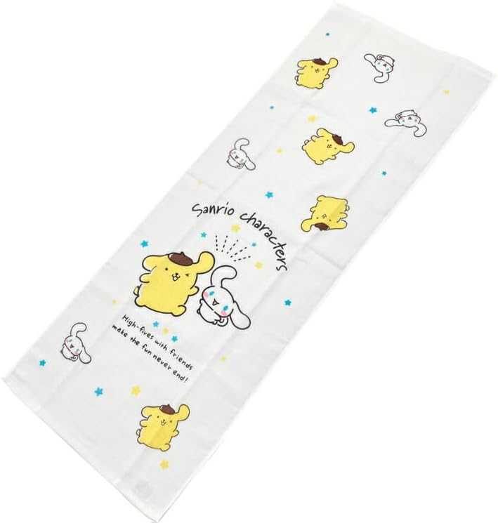 日本製 Sanrio 可愛擊掌圖案紗布毛巾