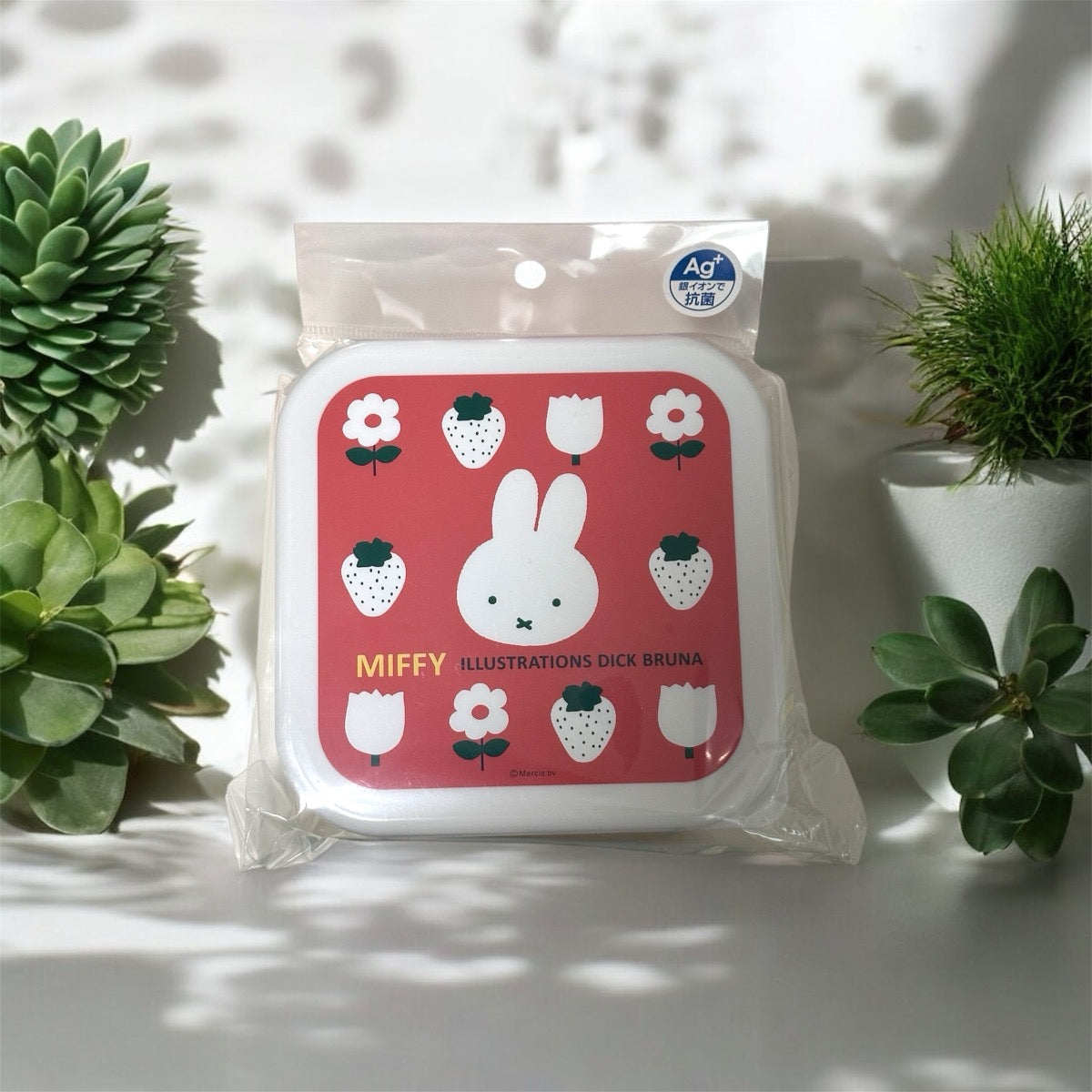 日本製 Miffy 抗菌加工3件組密封盒食物盒